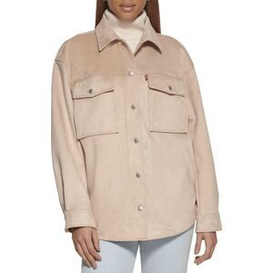 Levi's Women's Plus Size Faux Suede Shacket - Sand 2X